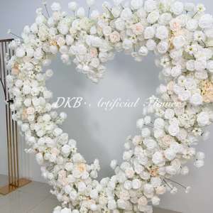Wedding party Decoration Floral Arrangement artificial flowers <b>for</b> heart <b>arch</b> White <b>Rose</b> Wedding Backdrop Flower <b>Arch</b> - Product Image 3