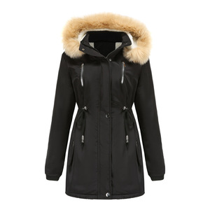 <span class=keywords><strong>Parka</strong></span> de luxe pour femmes, écologique, <span class=keywords><strong>avec</strong></span> <span class=keywords><strong>capuche</strong></span> en fausse fourrure riche, coupe-vent, multi-poches, fermetures éclair, cordon, manteaux en fausse fourrure durables pour femmes - Product Image 3
