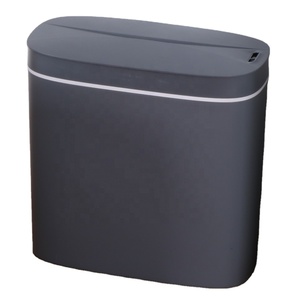 Acceptable ODM 13L oval shape automatic trash can battery mode/USB charging smart trash bin