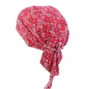 EPMZ-Bandana de algodón con estampado de Cachemira para hombre, pañuelo para la cabeza con diseño de calavera pirata