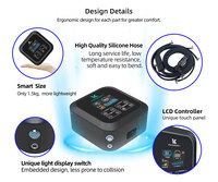 Compresseur d'air dynamique électrique sans fil rechargeable professionnel à 6 chambres pour la récupération des jambes, avec massage par compression séquentielle