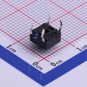 DTS-62K-S-V Tactile Switch Through hole Component THT-4P,12x12mm Switch Single Pole Single Throw Round Button Through Hole 12mm - Product Image 2