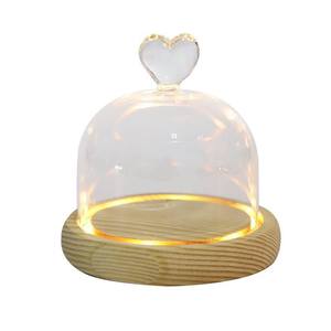 <span class=keywords><strong>Precio</strong></span> al por mayor diseño de corazón mini cúpula de cristal LED cúpula de cristal con luces LED rosa en cúpula de cristal led - Product Image 1