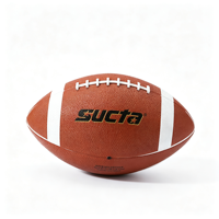 SUCTA Hochwertiger Naturkautschuk Brauner American Football in Offizieller Größe 3/6/7/9 für Schul- und Vereinstraining Großbestellung