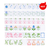 DEF Lüks Mahjong Taşları 160 Parça Set Katlanabilir Su Geçirmez Çevre Dostu Taşınabilir Tasarım Beyaz Akrilik Eğlence Oyunu