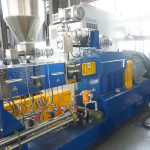Máquina extrusora de doble tornillo de plástico para fabricación de granulados, compuesto de polímero de Pellet de alto Torque