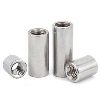Entretoises rondes en acier inoxydable 304 M3 M4 M5 M6 M8 M10 M12 M14 M16, écrous de couplage cylindriques à filetage long