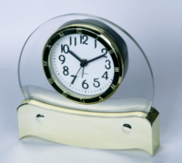 Jam Alarm Analog Kuarsa Senyap Jam Meja Transparan Jam Meja Kristal