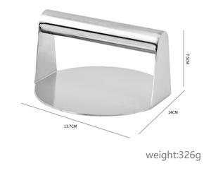 Prensa de hamburguesa de bistec de carne de forma personalizada Prensa de hamburguesa de <span class=keywords><strong>plancha</strong></span> fundida rectangular Prensa de hamburguesa de acero inoxidable <span class=keywords><strong>Smash</strong></span> Bacon - Product Image 6