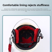 Nouveau casque de moto demi-face certifié 3C, coque ABS, protection auditive chaude pour l'hiver, double visière, casque de sécurité pour vélo électrique, léger