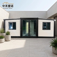 Module de maison préfabriquée pliable entièrement installé pour villa, hôtel, bureau, centre commercial, avec structure en acier galvanisé et résistant aux ouragans