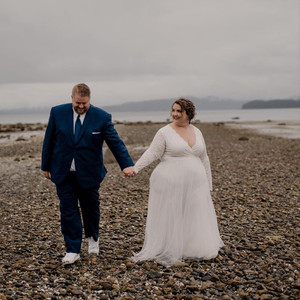 Vestido de Tul Color Marfil con Corte Curvo # 1125 - Product Image 5