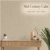 Papier peint PVC texturé aspect toile de jute 4 couches avec support non tissé pour salon, chambre, salle de sport - Revêtement mural imperméable et anti-moisissure