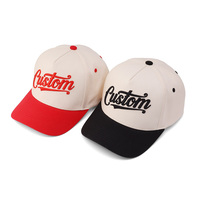 Venta directa de fábrica china buen precio dos colores Algodón puro gorras de béisbol ajustables juego sombrero personalizado