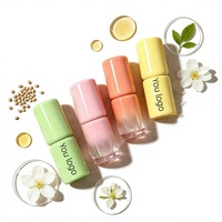 Gloss à lèvres liquide végétalien teinté dégradé 7 couleurs, écran solaire, huile végétale botanique hydratante, brillant et repulpant, marque privée