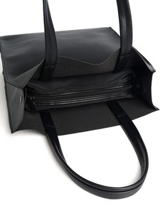 Bolso de mano y <span class=keywords><strong>cartera</strong></span> abiertos de color liso Crinion Pu para <span class=keywords><strong>mujer</strong></span>, color negro - Product Image 3