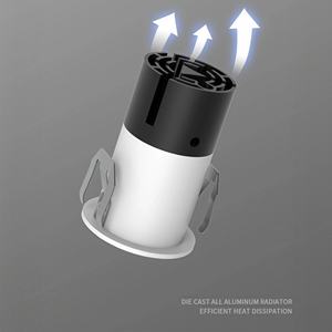 Projecteurs encastrés LED personnalisables modernes 35 40 50 60mm Tailles de découpe Lentille optique multi-angle DC24V Option tension constante - Product Image 4