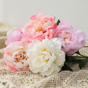 Single Stem Peony Artificial Flower Silk High Simulation Chinese Style Living Room Decoration Spring Table Arrangement - Product Image 2