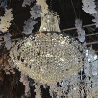 Lustres suspendus en métal doré de luxe, lampes à suspension LED, luminaire de plafond pour centre de table de mariage, décorations de fête