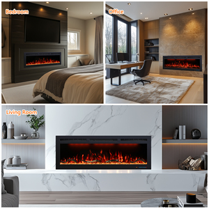 Cheminée intelligente Luxstar à commande par application Wi-Fi, à usage domestique, écoénergétique, zone de chauffage de 400 pieds carrés, Wi-Fi intelligent, directement de l'usine - Product Image 6