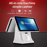 Smart Dualscreen WiFi Caisse Enregistreuse POS Imprimante Intégrée Code Scanner Logiciel-Comprend Récepteur Caisse Enregistreuse