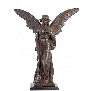 Estatua de Ángel de Bronce de Tamaño Real, Escultura Metálica de Mujer con Hacha, Técnica de Fundición con Temática Musical - Product Image 2