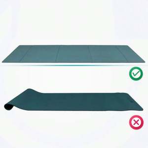 Tapis de yoga pliable professionnel pour le sport, Pilates, antidérapant, écologique, lavable, durable, en matériau POE, épaisseur 1 cm - Product Image 2