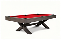 Table de billard de qualité tournoi en bois massif de 8 pieds et ardoise de Jiujiang, artisanat de sculpture rétro, design moderne, utilisation domestique