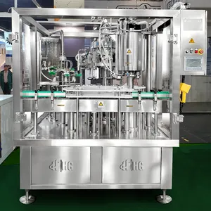 Cuka wiski bir anggur bottling machine botol mengisi dan capping mesin berkarbonasi garis pembotolan