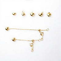 Chaîne de style perles en or 18 carats Au750, accessoires de joaillerie fine, perles, collier, bracelet, chaînes de cheville, chaîne d'extension de finition, fermoir