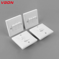 Interruptor Universal VBQN de 16A y 3 Pines con 2 Puertos USB Tipo-C, Interruptor de Pared con Luz de Neón, Material de PC para Hogar y Hotel