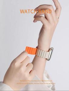 สายนาฬิกาซิลิโคนขายส่งจากโรงงานสำหรับ Apple Watch S10 11 46 มม. Ultra 49 มม. SE 44 มม. สายนาฬิกาแม่เหล็กแบบสปอร์ต - Product Image 2