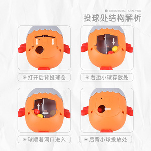 Mini máquina deportiva de escritorio, juguete de plástico de baloncesto, pingüino, fútbol, ​​para niños de 4 a 6 años, juego interactivo divertido - Product Image 3