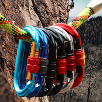Mousqueton de sécurité rond en aluminium 25 kN léger pour l'escalade, l'alpinisme, la spéléologie et les activités de plein air