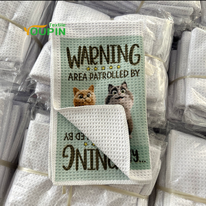 ผ้าเช็ดครัวลายวาฟเฟิล ขนาด 40x60 ซม. สำหรับพิมพ์ลายแบบซับลิเมชั่น พร้อมโลโก้ตามสั่ง - Product Image 5
