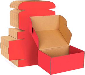 White Self Erecting Corrugated Paperboard <b>Boxes</b> Rectangle Gift Packaging Set with Lid Open <b>Display</b> - Product Image 5