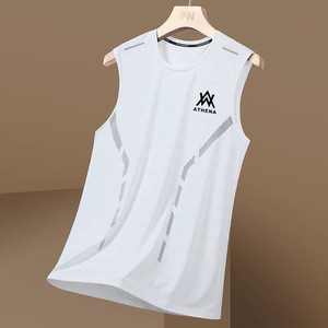 J02 Canotta Estiva da <span class=keywords><strong>Uomo</strong></span> in Seta Ghiacciata, Traspirante, per Sport e Fitness, con Spalle Larghe, Senza Maniche, Asciugatura Rapida - Product Image 4