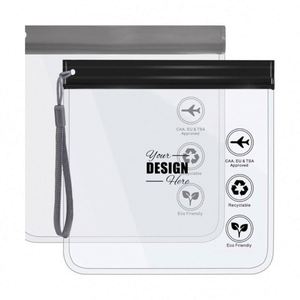 TSA Approved Clear Acrylic Square Quart-Size Toiletry <b>Bag</b>-Leakproof Waterproof Travel Organizer Geometric <b>Gift</b> - Product Image 1