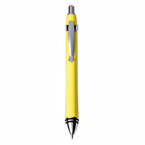 Penna a Sfera in Metallo Personalizzata per Sport, Corpo Giallo con Dettagli Arancioni, Inchiostro Nero 0.7mm, Penna Promozionale Personalizzabile - Product Image 2