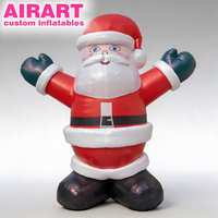 Père Noël gonflable à bras levés, gonflables de Noël personnalisés, gonflables de Père Noël de qualité commerciale