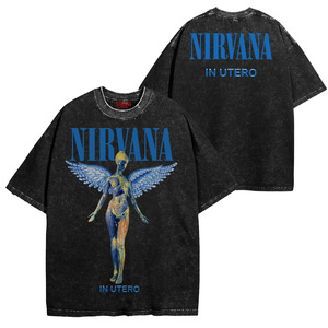 <span class=keywords><strong>T</strong></span>-<span class=keywords><strong>shirt</strong></span> à manches courtes pour homme avec motif <span class=keywords><strong>Nirvana</strong></span> In Utero Angel, col rond <span class=keywords><strong>vintage</strong></span> délavé, tee-<span class=keywords><strong>shirt</strong></span> streetwear groupe rock - Product Image 6