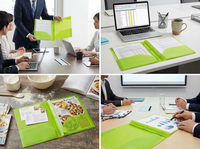 Carpeta de Archivo de Plástico PP con Ranura para Tarjetas de Presentación y 3 Bolsillos, Color Personalizado, Precio de Mayoreo de Fábrica, para Negocios y Escuela