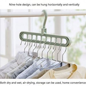 Cintres multifonctionnels multi-ports pour séchoir à linge, cintres de rangement en plastique pour vêtements - Product Image 5