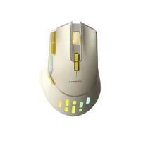 Mouse Gaming Mekanik Optik 2.4Ghz USB Plastik RGB Backlit DPI Tinggi Sensor PAW3395 Bisnis Kantor E-sports Nirkabel
