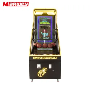 Mesin Arcade basket elektronik dioperasikan koin dewasa dalam ruangan komersial mesin permainan interaktif kompetisi