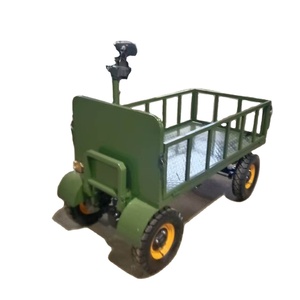 Chariot électrique à plateforme verte, design compact, pour usage en construction - Product Image 1