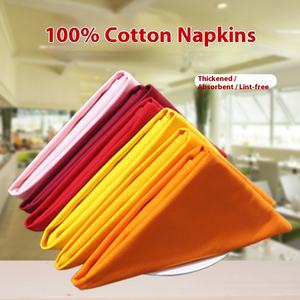 Servilleta de algodón blanco sólido cuadrado grueso de alta densidad absorbente de agua <span class=keywords><strong>Hotel</strong></span> Borde de bloqueo especial hogar pérdida de cabello paño de <span class=keywords><strong>boca</strong></span> libre - Product Image 3