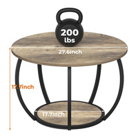Table basse pliable multifonctionnelle de style américain moderne en bois et panneaux de densité pour petits appartements