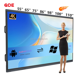 Pizarra interactiva QDE inteligente 4K de 65/75/85/98/100/110 pulgadas para escuela primaria con pantalla inteligente multitáctil stylus - Product Image 6