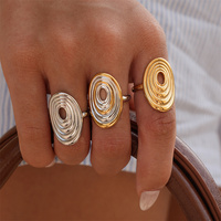 Bagues de doigt en acier inoxydable de créateur, forme ellipse, pour femmes, accessoires tendance et étanches, bijoux de mode féminins, cadeau